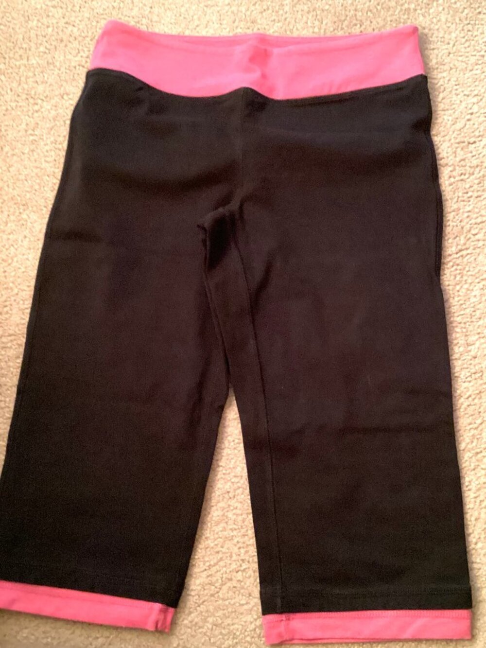 Hyba Women's Cropped Leggings Pants Size S/P Activewear Stretchy Running Yoga